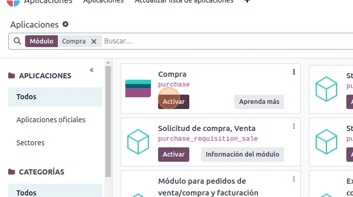 Modulod e compras
