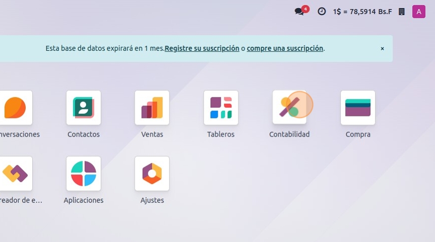 Modulod e contabilidad