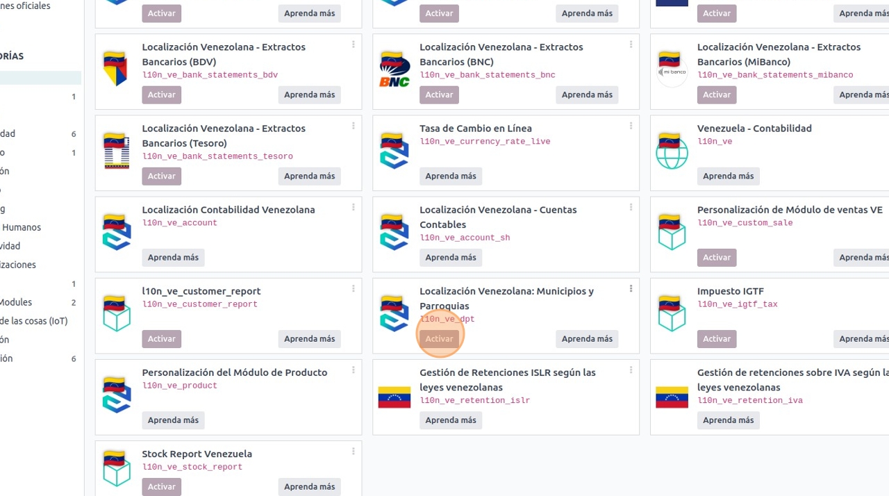 Modulod e contabilidad